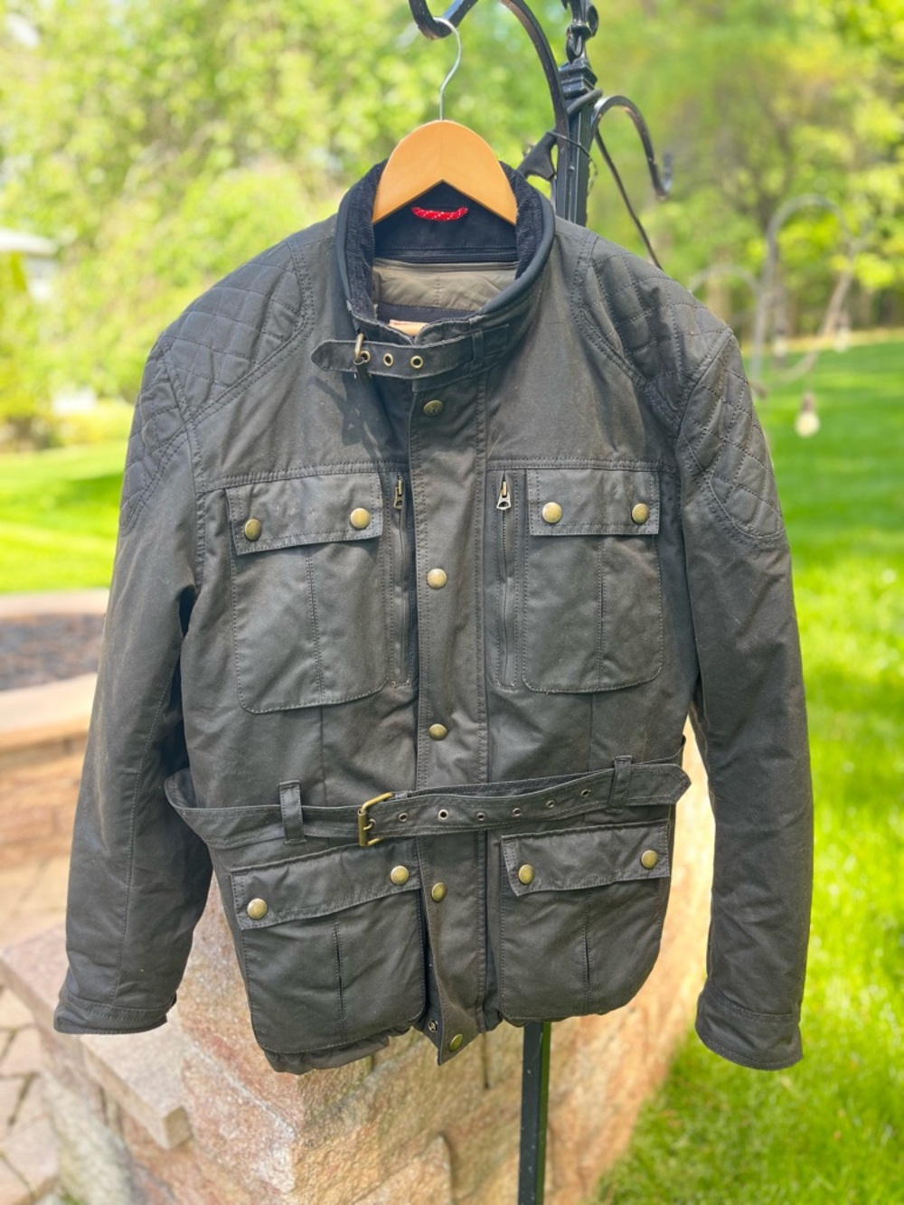 Iron & Resin Enduro Waxed Jacket with Belt - (L) better than Barbour & Belstaff